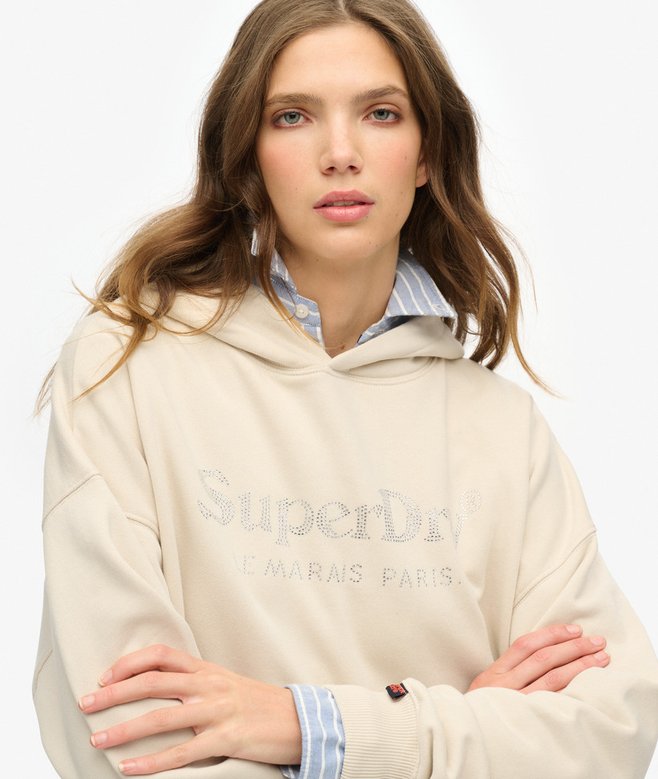 superdry Sudadera con capucha holgada y acabado metalizado Venue Grandes descuentos