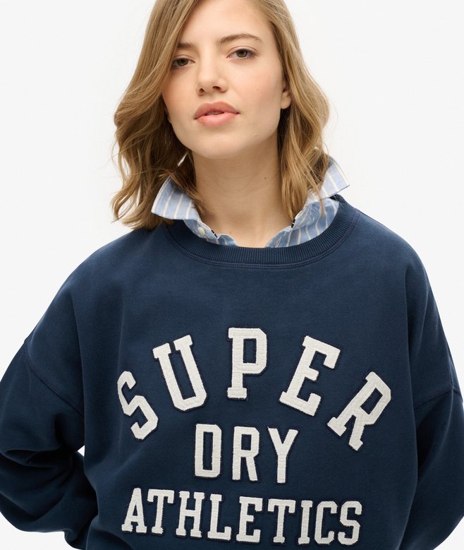 superdry Sudadera de corte holgado y aplique Athletic Essentials Liquidación