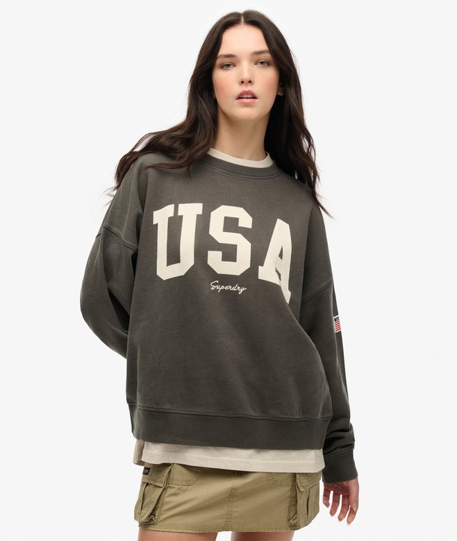 superdry Sudadera de cuello redondo y corte holgado Athletic Essentials