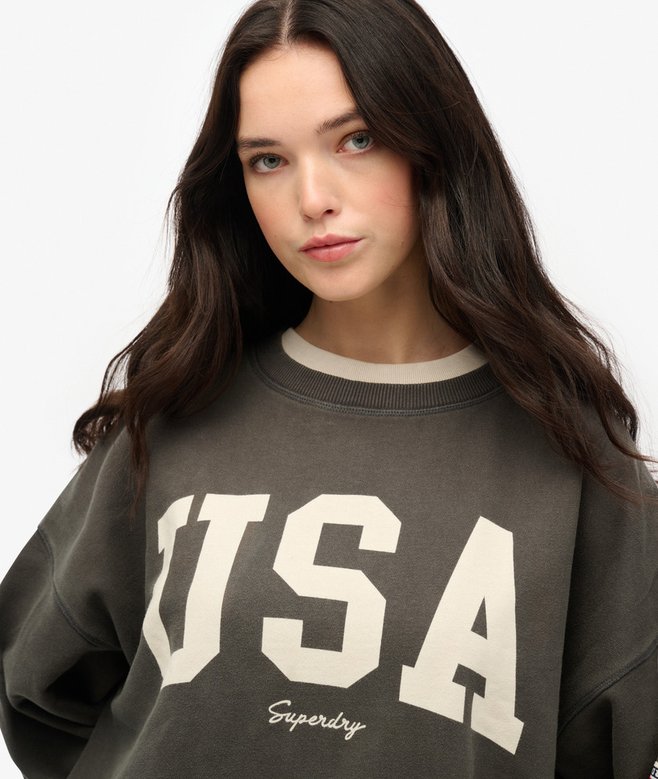 superdry Sudadera de cuello redondo y corte holgado Athletic Essentials Tienda de fábrica