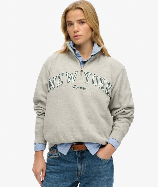 superdry Sudadera con media cremallera y aplique Athletic Essentials