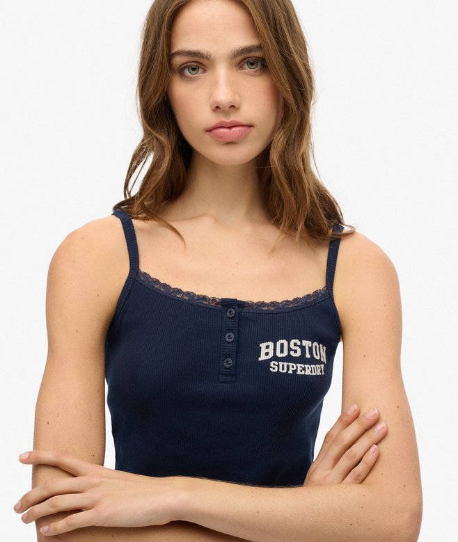 superdry Camiseta gráfica de tirantes con botones Athletic Essentials En oferta