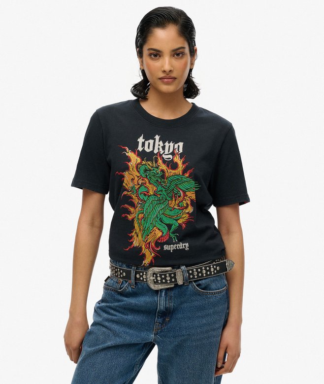 superdry Camiseta de corte relajado con motivo de tatuaje Neo Trad