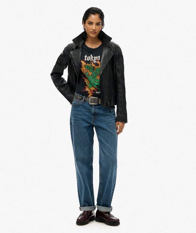 superdry Camiseta de corte relajado con motivo de tatuaje Neo Trad 2025