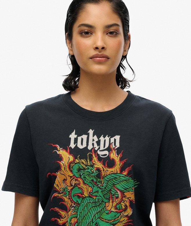 superdry Camiseta de corte relajado con motivo de tatuaje Neo Trad 2025