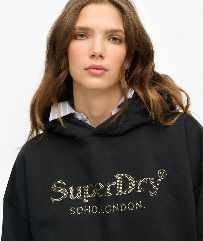 superdry Sudadera con capucha holgada y acabado metalizado Venue En línea