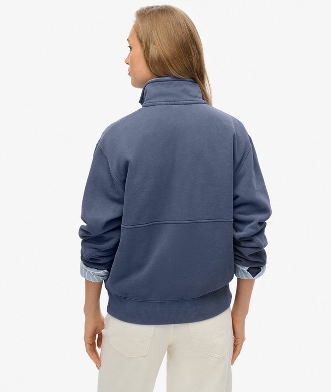 superdry Sudadera extragrande con media cremallera y logotipo Essential Outlet