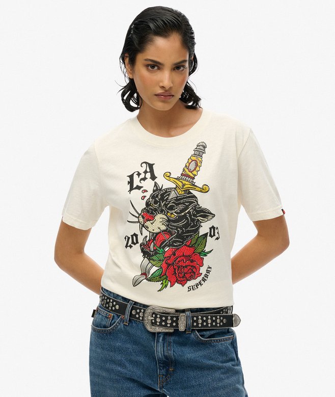 superdry Camiseta de corte relajado con motivo de tatuaje Neo Trad