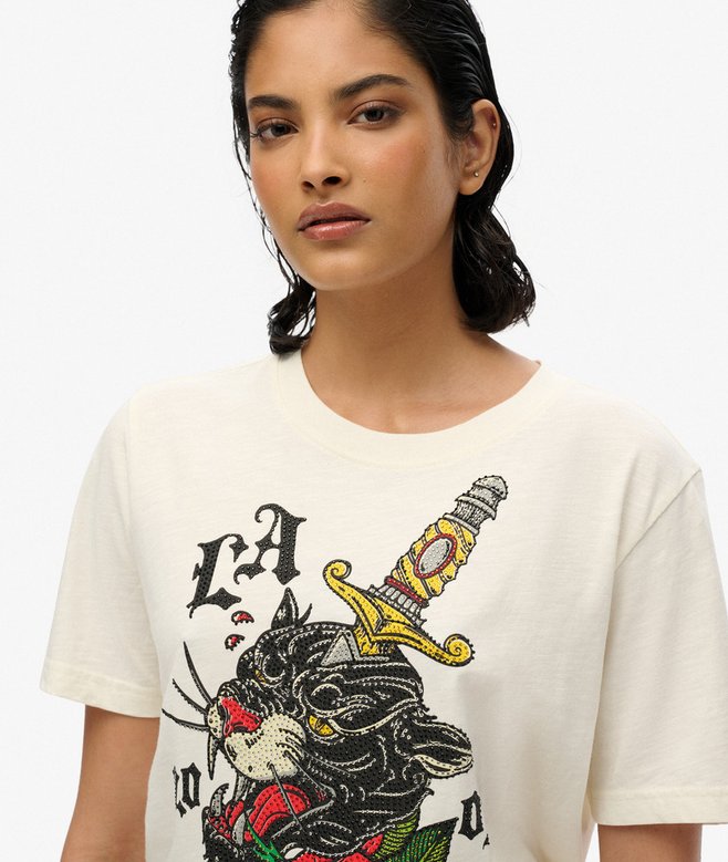 superdry Camiseta de corte relajado con motivo de tatuaje Neo Trad Outlet online