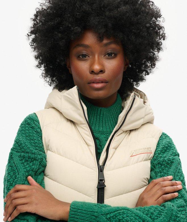 superdry Chaleco acolchado de microfibra con capucha Rebajas de fábrica