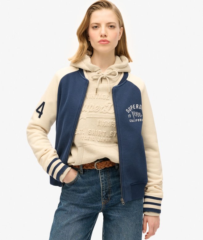 superdry Chaqueta bómber de punto gráfica College Script Tienda