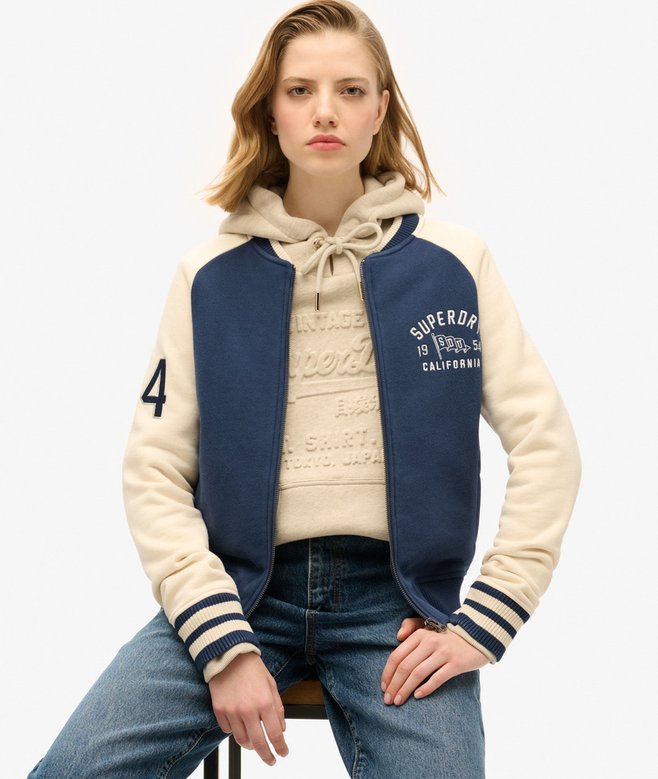 superdry Chaqueta bómber de punto gráfica College Script Tienda
