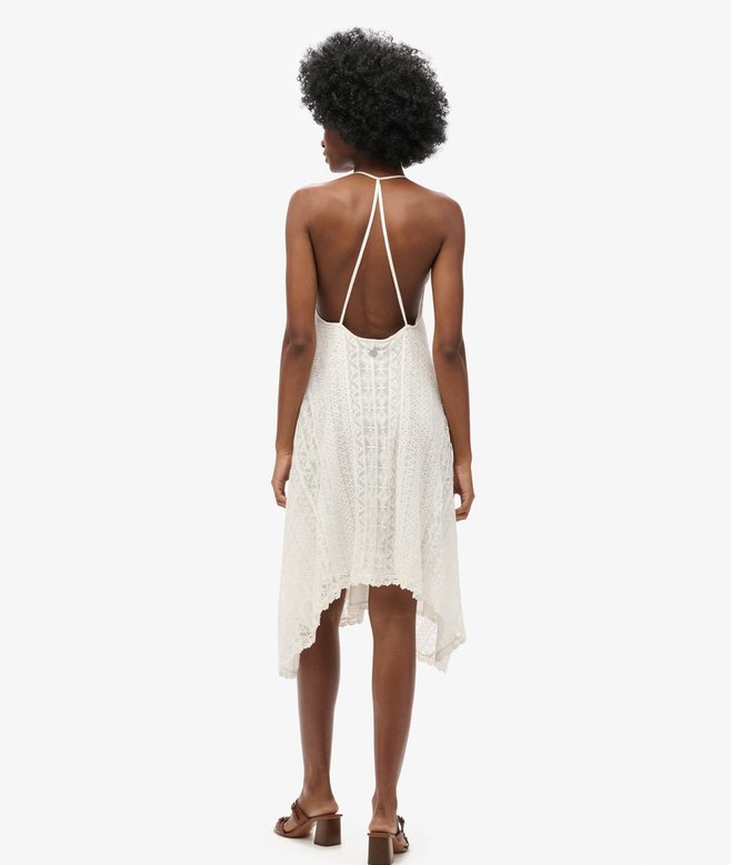 superdry Vestido midi íntegramente confeccionado en encaje Liquidación