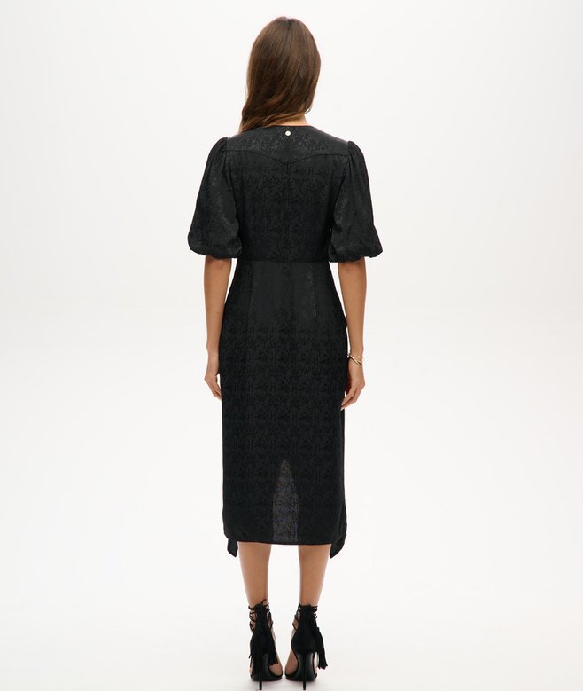superdry Vestido midi de manga corta ÚLTIMAS EDICIONES