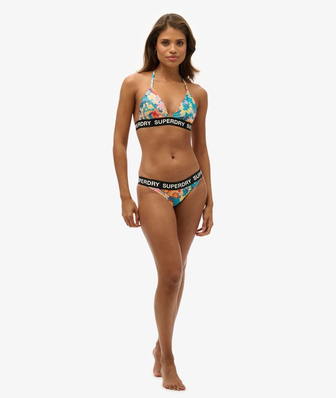 superdry Top de bikini triangular con logo Precio de fábrica