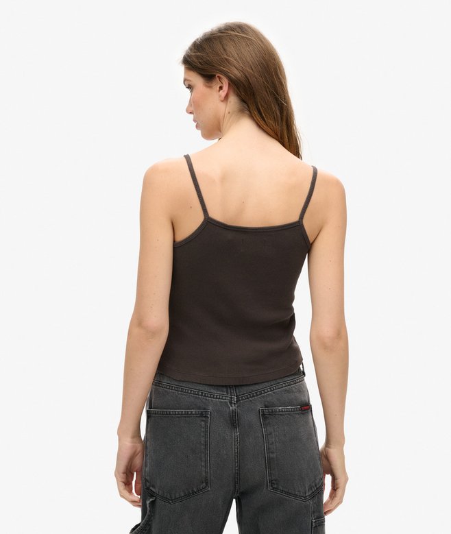 superdry Camiseta gráfica de tirantes de canalé Retro Rocker Limitado a 3 días