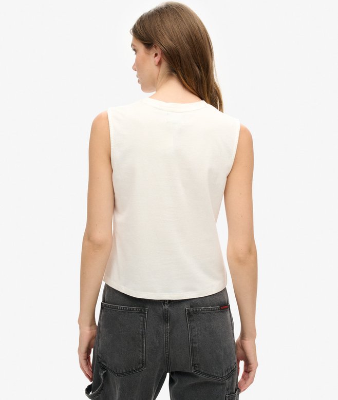 superdry Camiseta ajustada sin mangas con adornos Archive Ahorra y exporta