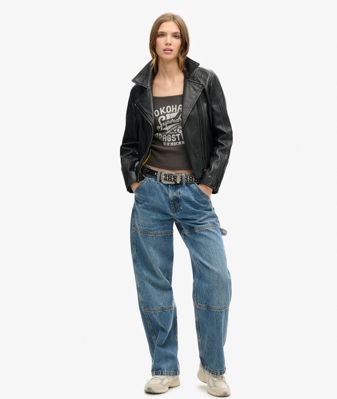 superdry Camiseta gráfica de tirantes de canalé Retro Rocker Precios de Black Friday