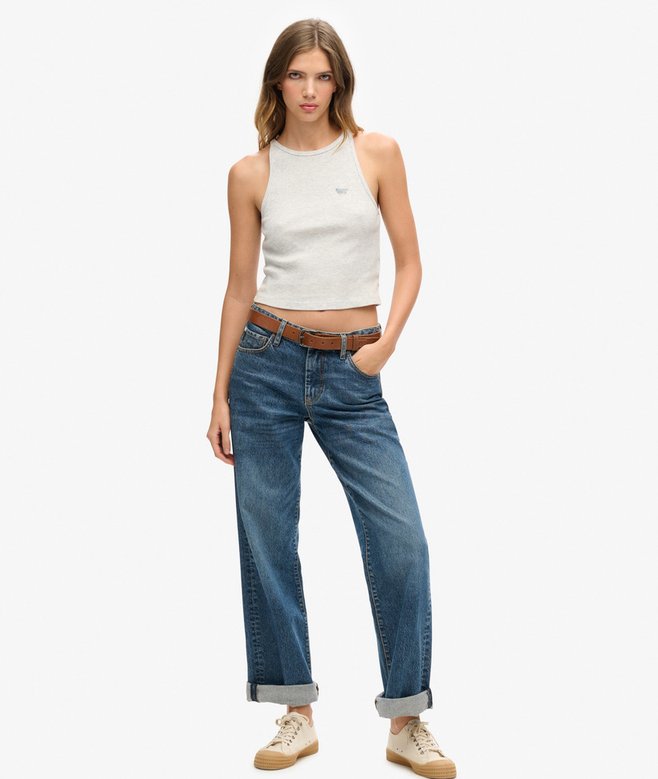 superdry Camiseta sin mangas con logo Essential y espalda olímpica Libre de impuestos
