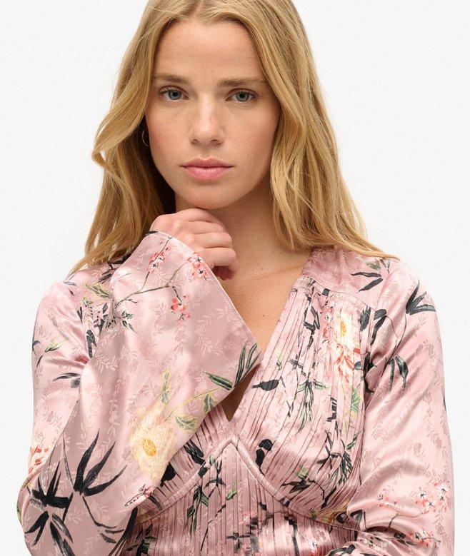 superdry Minivestido de jacquard de mangas acampanadas Oferta exclusiva