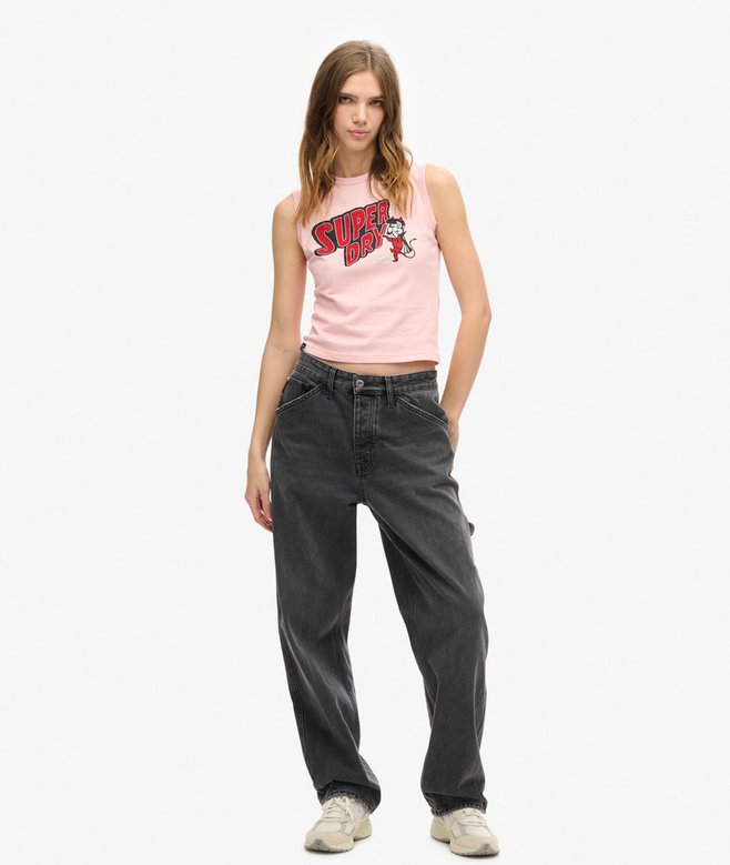 superdry Camiseta sin mangas ajustada con adornos Retro Ofertas de temporada