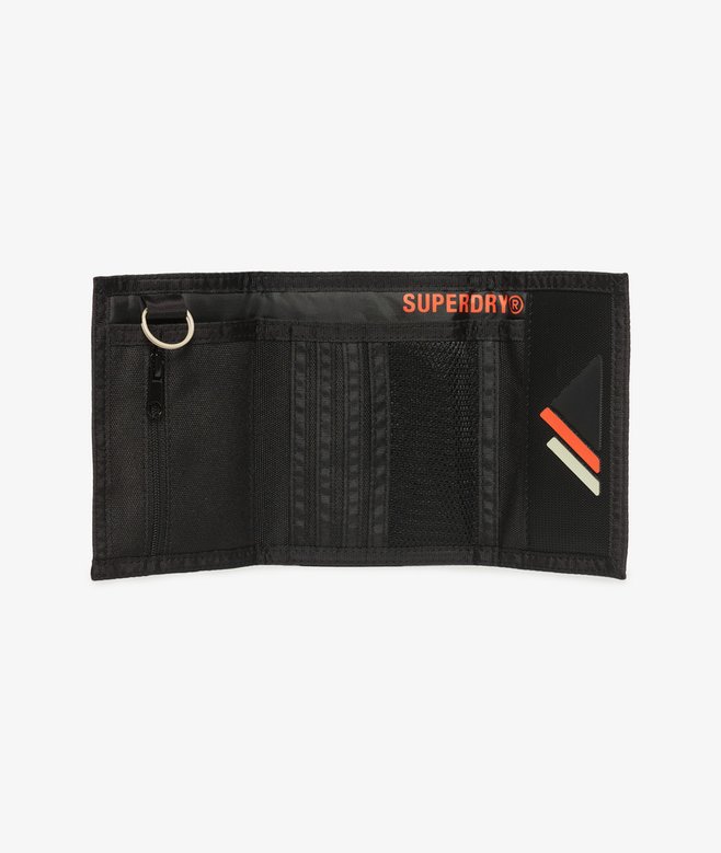 superdry Cartera plegable de lona de diseño tríptico Envío internacional gratuito