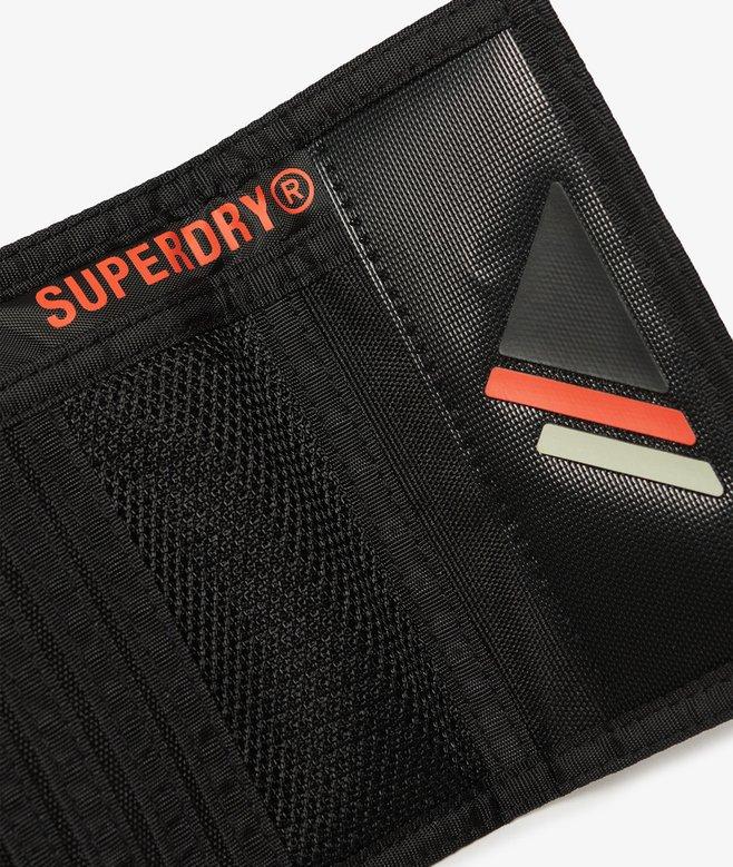 superdry Cartera plegable de lona de diseño tríptico Envío internacional gratuito