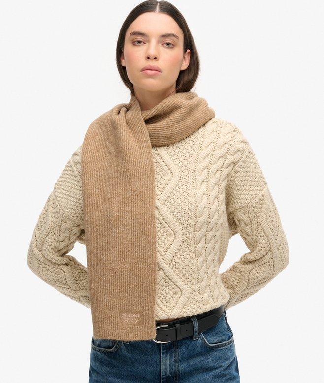 superdry Bufanda de punto de canalé suave Limitado a 3 días