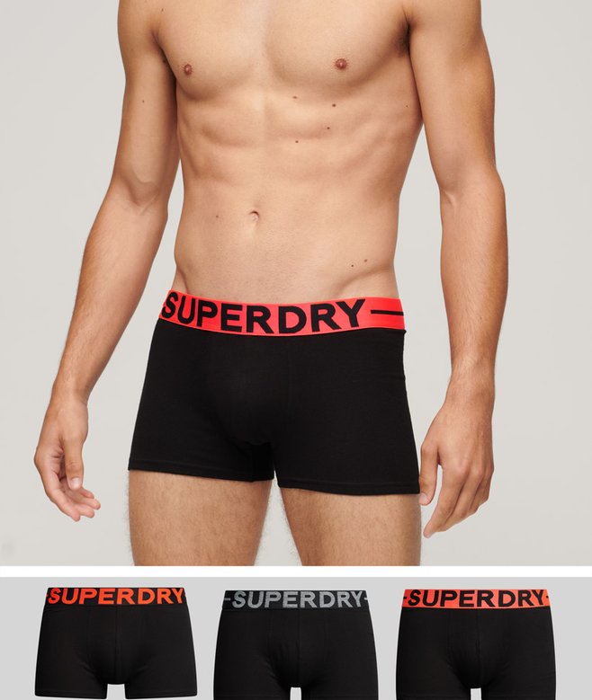 superdry Pack de tres calzoncillos de corte clásico de algodón orgánico Grandes ahorros