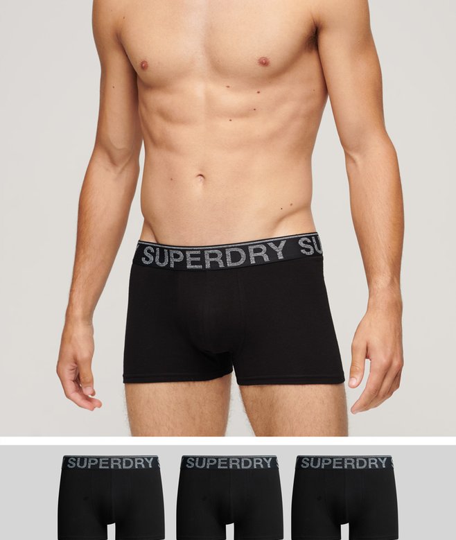 superdry Pack de tres calzoncillos de corte clásico de algodón orgánico Gran oferta