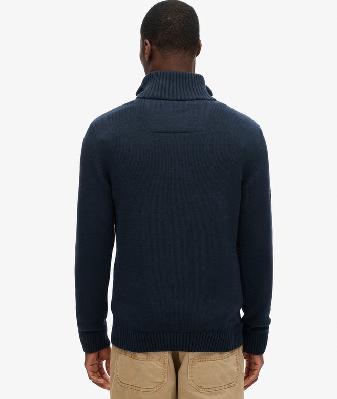 superdry Jersey clásico de punto de algodón con media cremallera COMPRAR AHORA