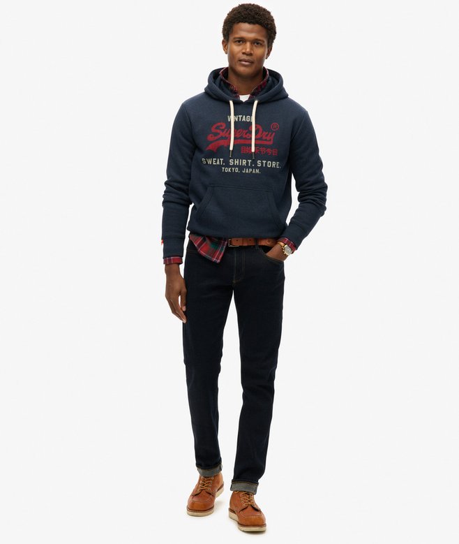 superdry Sudadera de corte relajado con capucha y logo Vintage Heritage Oferta exclusiva