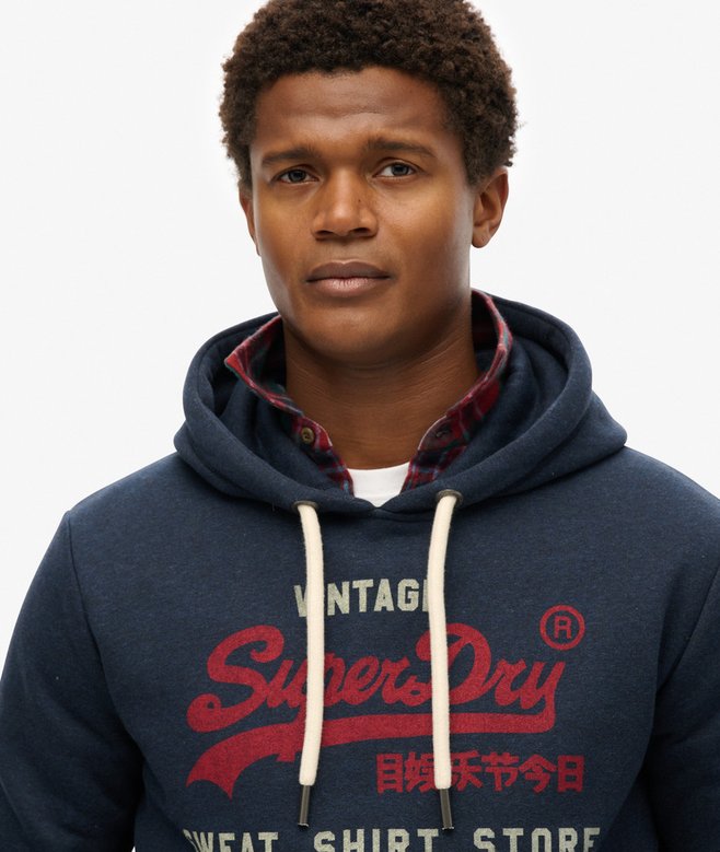 superdry Sudadera de corte relajado con capucha y logo Vintage Heritage Oferta exclusiva