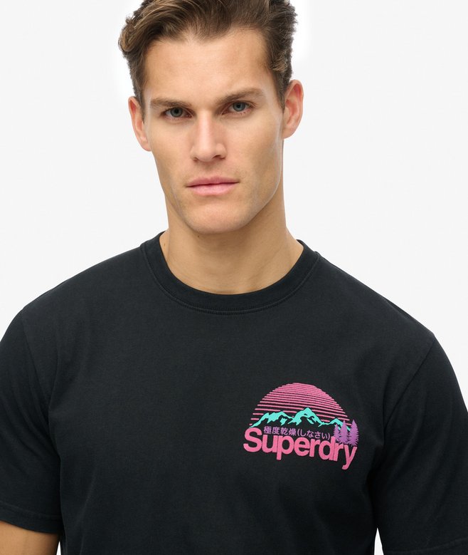 superdry Camiseta con logotipo Core Great Outdoors estampado en el pecho Rebajas baratas