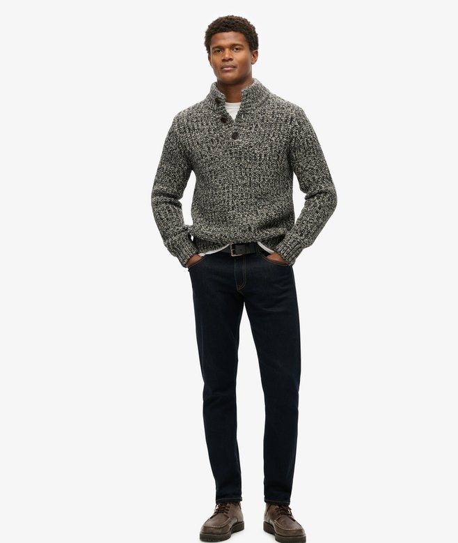 superdry Jersey de punto grueso con media cremallera Mejor oferta
