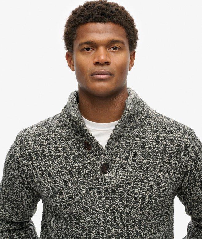 superdry Jersey de punto grueso con media cremallera Mejor oferta
