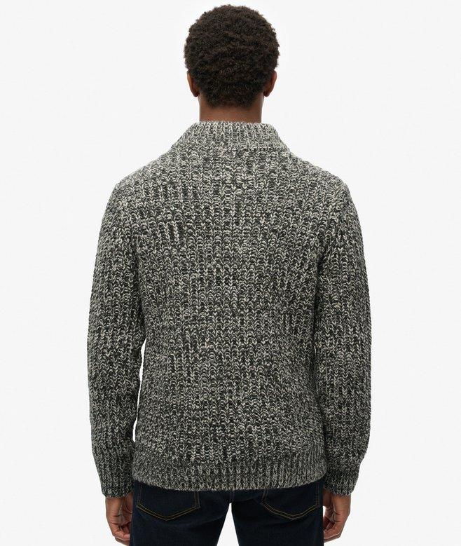 superdry Jersey de punto grueso con media cremallera Mejor oferta