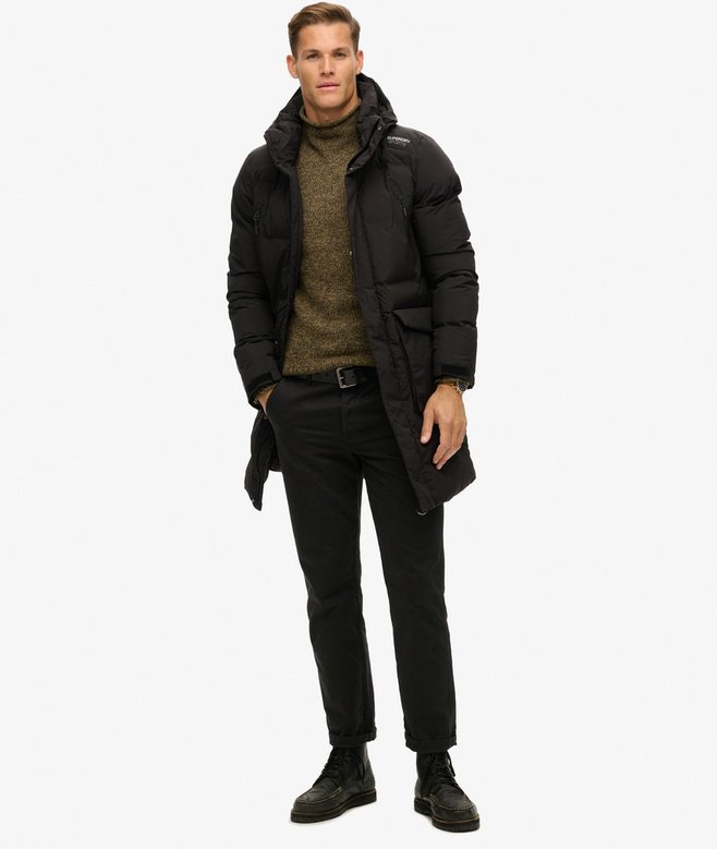 superdry Abrigo acolchado largo con capucha Envío gratis
