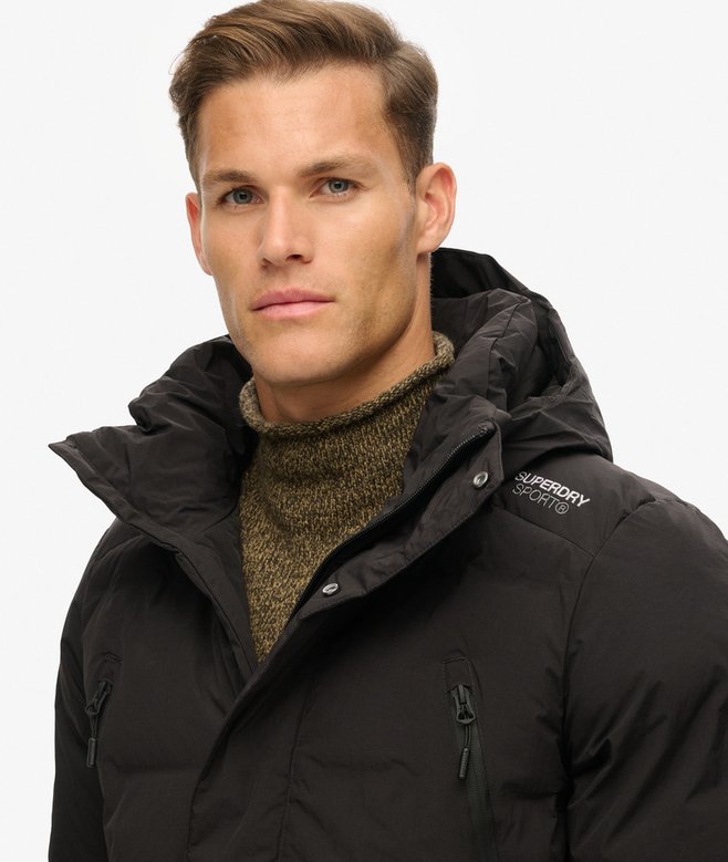 superdry Abrigo acolchado largo con capucha Envío gratis