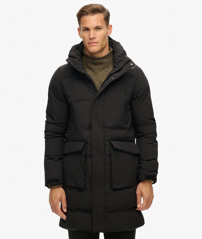 superdry Abrigo acolchado largo con capucha Envío gratis