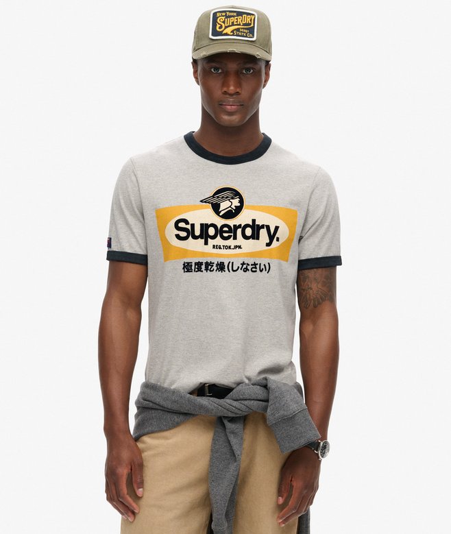 superdry Camiseta gráfica con logotipo Core Ringer Workwear Tienda de fábrica