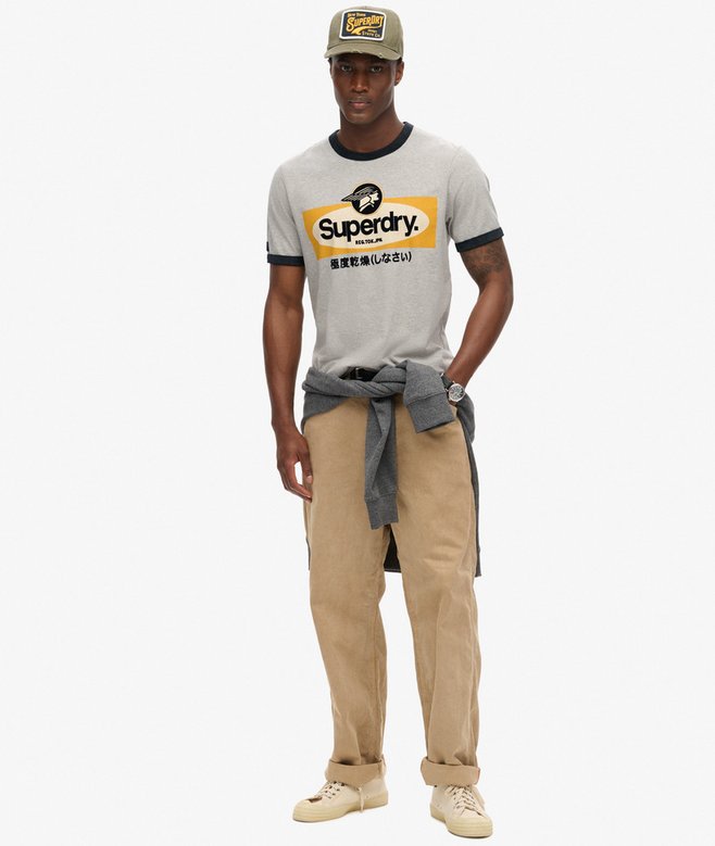 superdry Camiseta gráfica con logotipo Core Ringer Workwear Tienda de fábrica